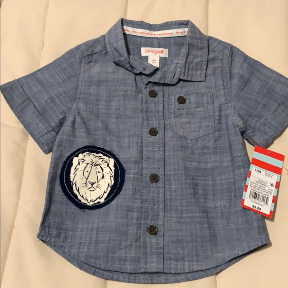 Cat & Jack chambray button up, Sz 12 months